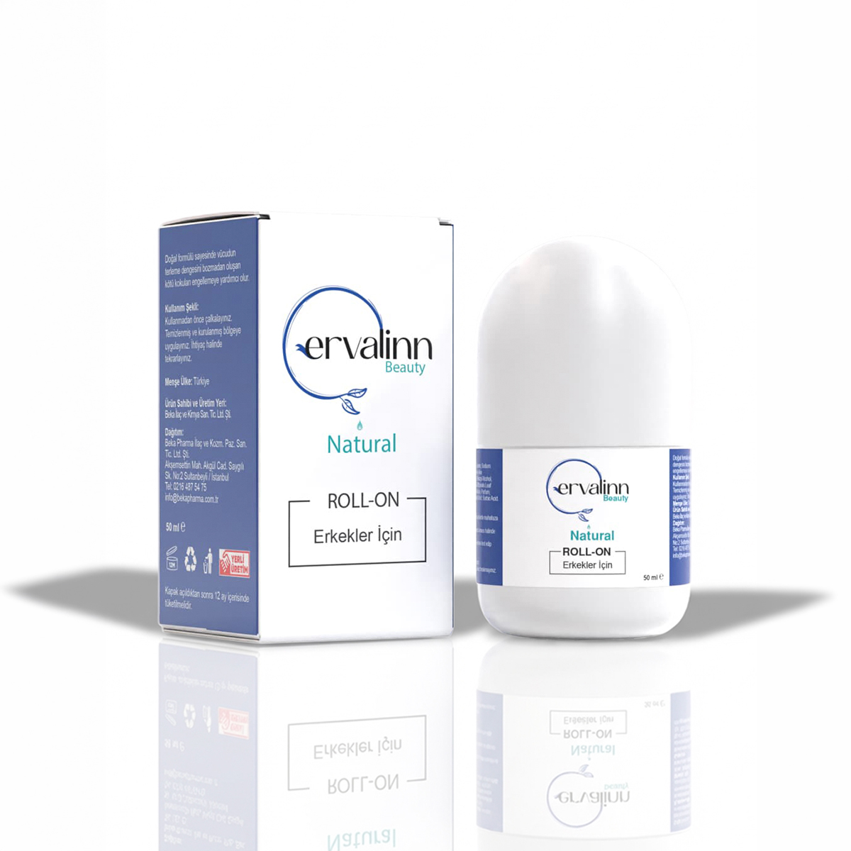 Ervalinn Beauty Natural Roll-On Erkekler İçin 50 ml